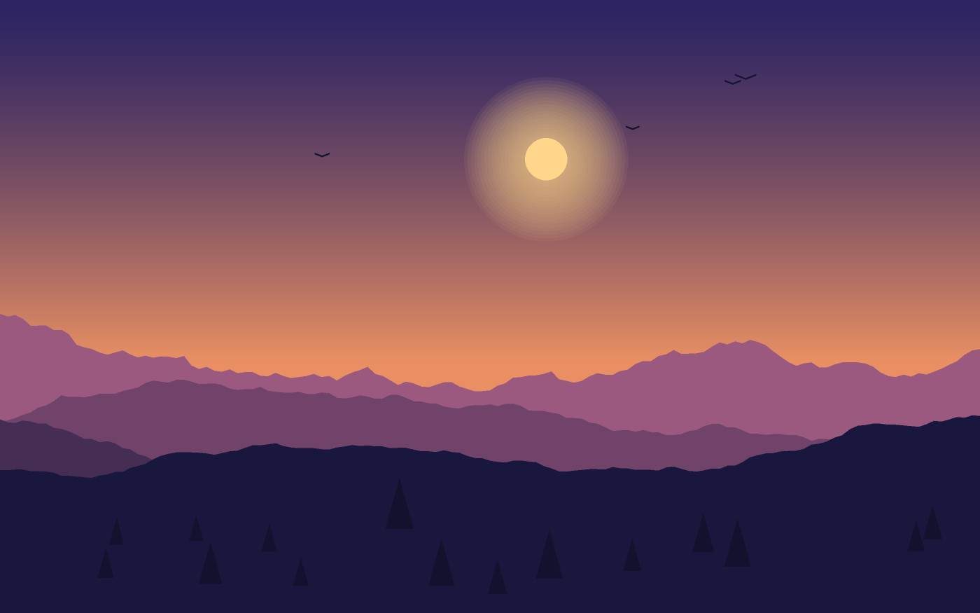 Illustrazione di un paesaggio