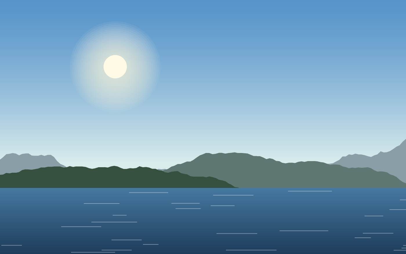 Ilustração de uma paisagem